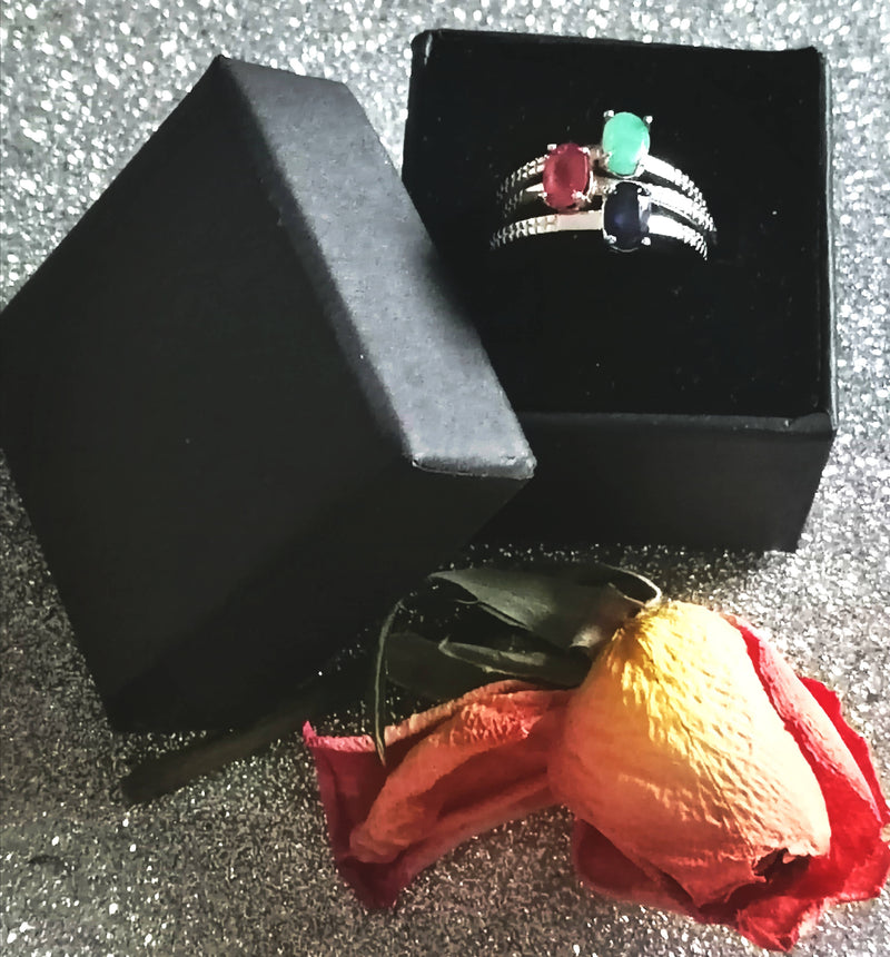 New Sterling Silver Set of three Sterling Silver Rings - N