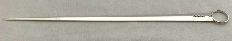 Georgian, George III, Silver Meat Skewer. London 1813 Eley, Fearn & Chawner. 3 troy ounces.