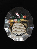 1950's lucite crinoline lady brooch
