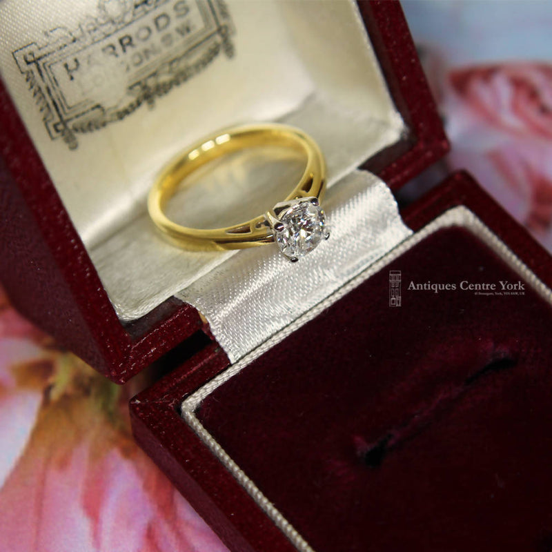 Certified 18ct Diamond 1.03ct Solitaire Ring