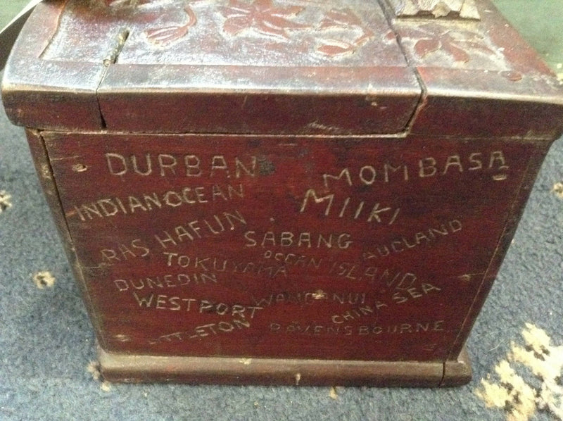 19th/Early 20th Century Folk Art Mariners Cigarette Box/Dispenser