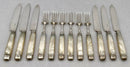 Georgian, George III, Cased Silver and Mother of Pearl Fruit Service for Six, circa 1810.