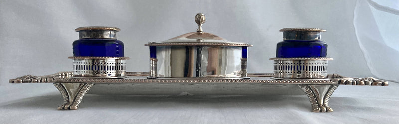 Georgian, George III, Old Sheffield Plate Inkstand, circa 1800 - 1810.