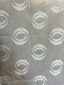 Scottish Madras Panel with Geometric Blue Swirl Design 59” / 43”
