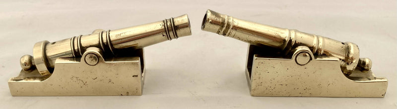 Pair of Portsmouth Navy Week Brass Naval Cannon.