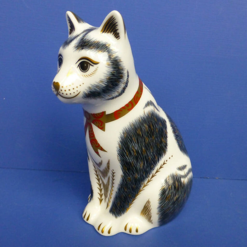 Royal Crown Derby Paperweight - Mother Cat (Black and White)