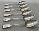 Georgian Set of Six Scottish Provincial Silver Tablespoons. William Jamieson of Aberdeen. 14.1 troy ounces.