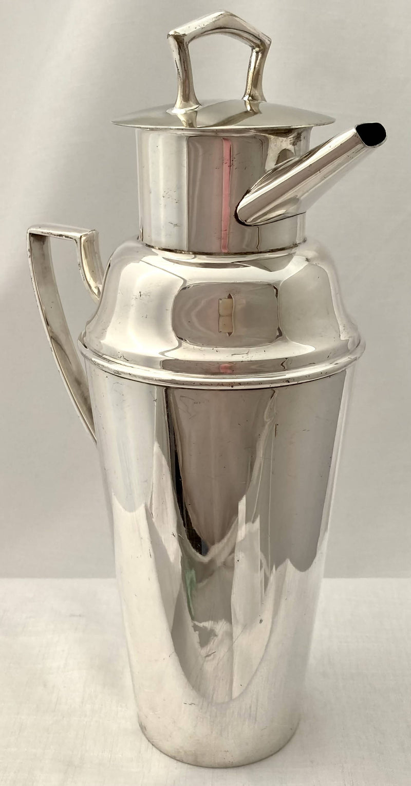 Asprey Silver Plated Milk Churn Cocktail Shaker, circa 1935.