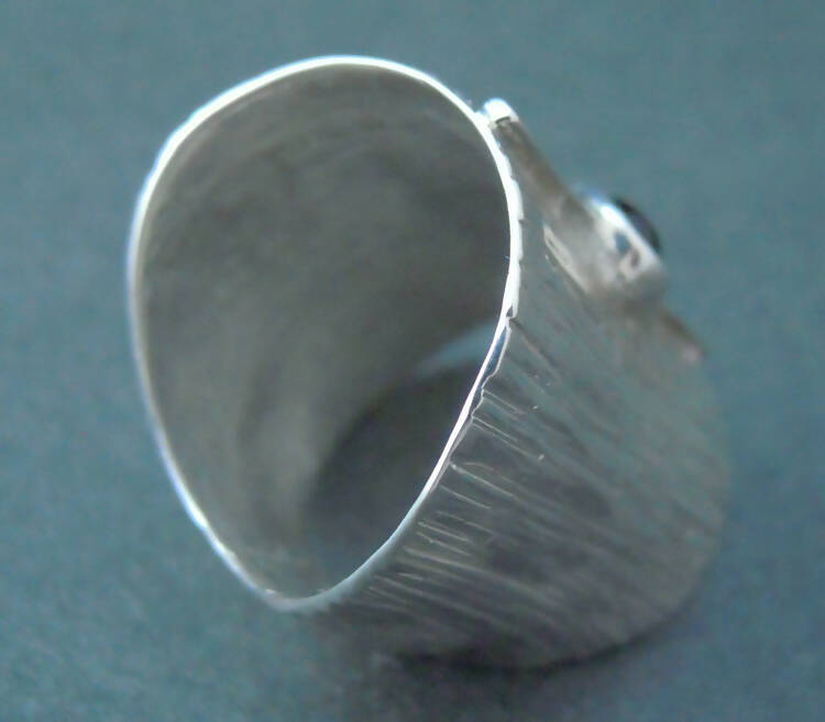 Narissa Mather onyx set spoon bowl silver ring