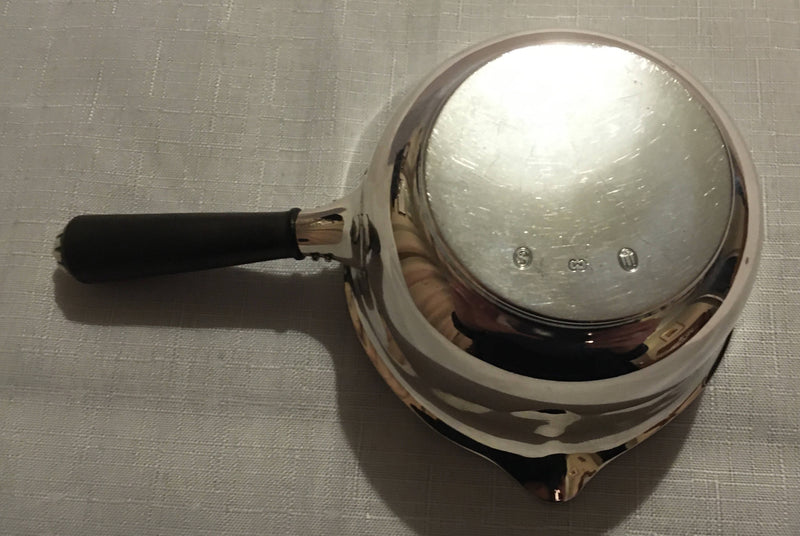 Danish 830 silver sauce pot by Carl M Cohr of Fredericia. Assay mark of Johannes Siggaard 1939.