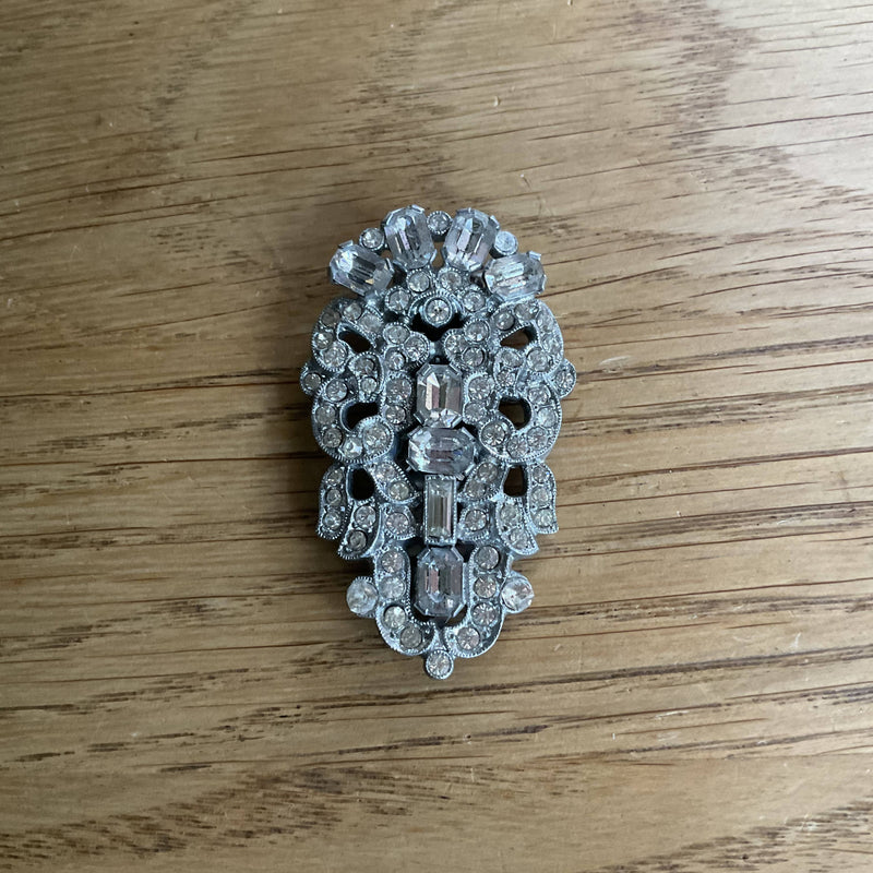 Art Deco paste dress clip