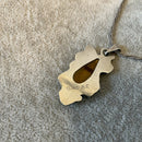 Vintage silver and amber pendant
