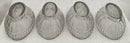 Victorian Set of Four Silver Plated & Cut Glass Salt Dishes, circa 1850 - 1860.