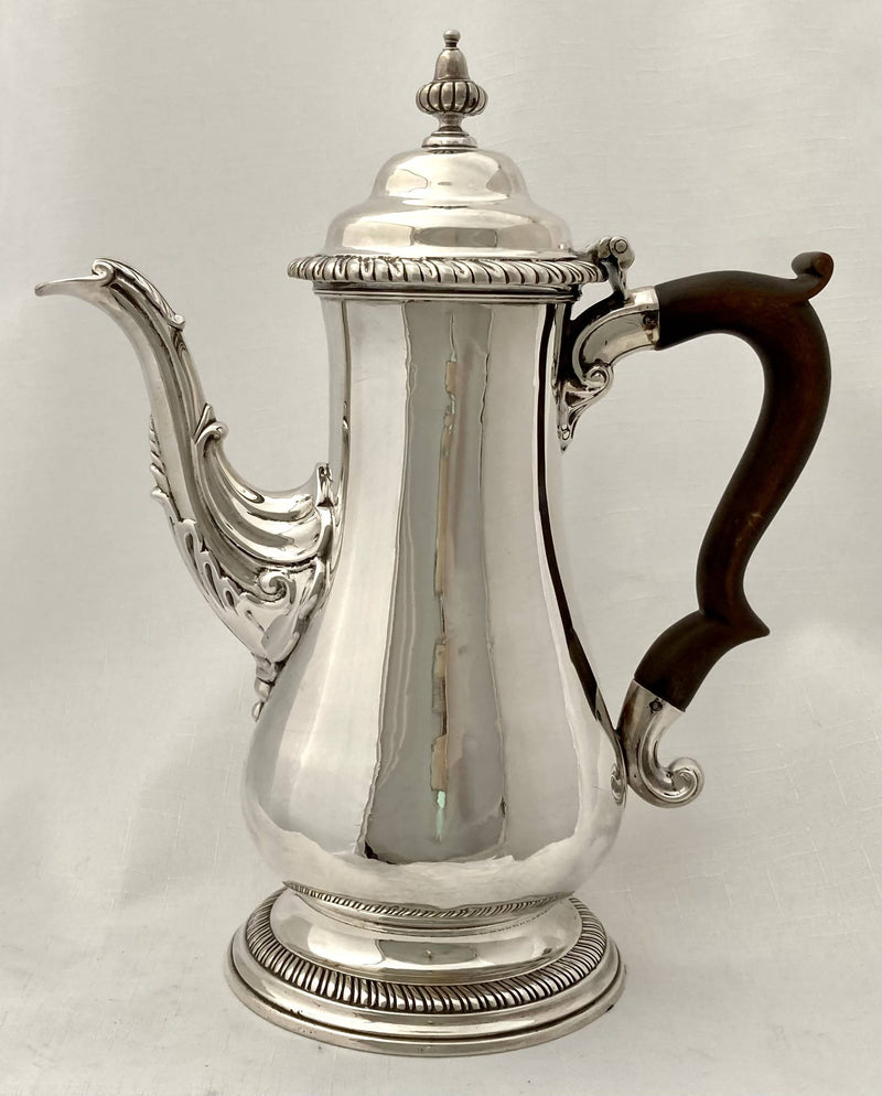 Georgian, George III, Silver Coffee Pot. London 1761 William Shaw II. 26 troy ounces.