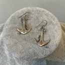 Sterling silver anchor earrings