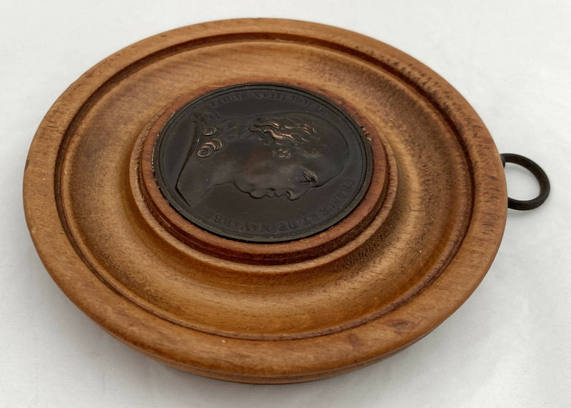 Louis XVIII Copper Medal Plaque, after Andrieu. 