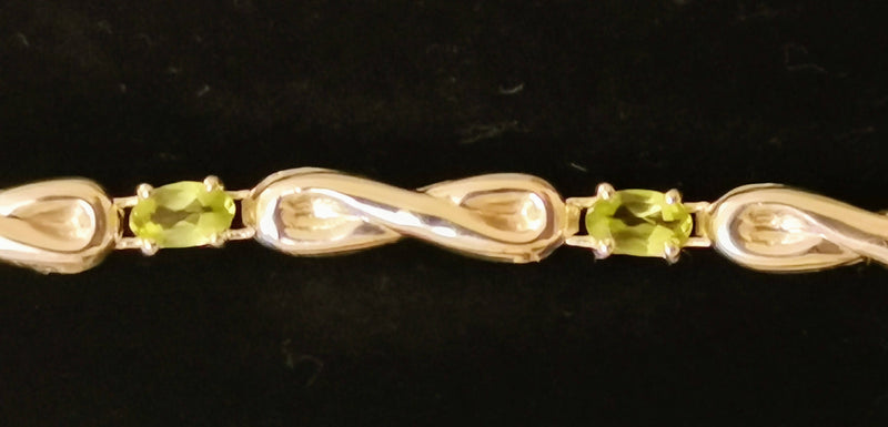 New Genuine Gemstone Sterling Silver Infinity Symbol Bracelets