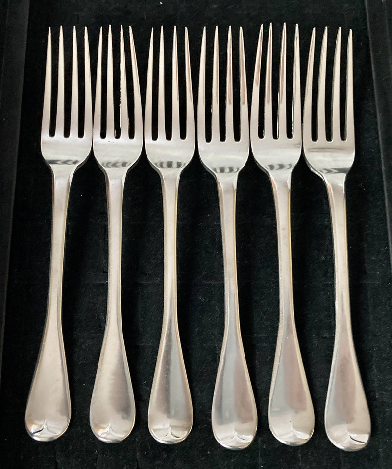 William IV Set of Six Silver Dessert Forks. London 1835 Joseph & Albert Savory. 9.5 troy ounces.