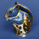 Royal Crown Derby Paperweight - Blue Squirrel (Boxed)