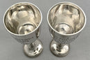 Pair of Silver Trophy Goblets for future Royal Navy Admiral P. M. R. Royds on H.M.S. Victoria. London 1891/92 George Jackson. 6 troy ounces.