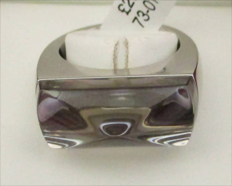Baccarat mist silver and crystal ring
