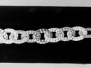 New Oval Hammered Silver Oval Link Bracelet - 7.5"
