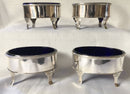 Georgian, George III, set of four silver salts. London 1801 Josiah Snatt. 6.2 troy ounces.