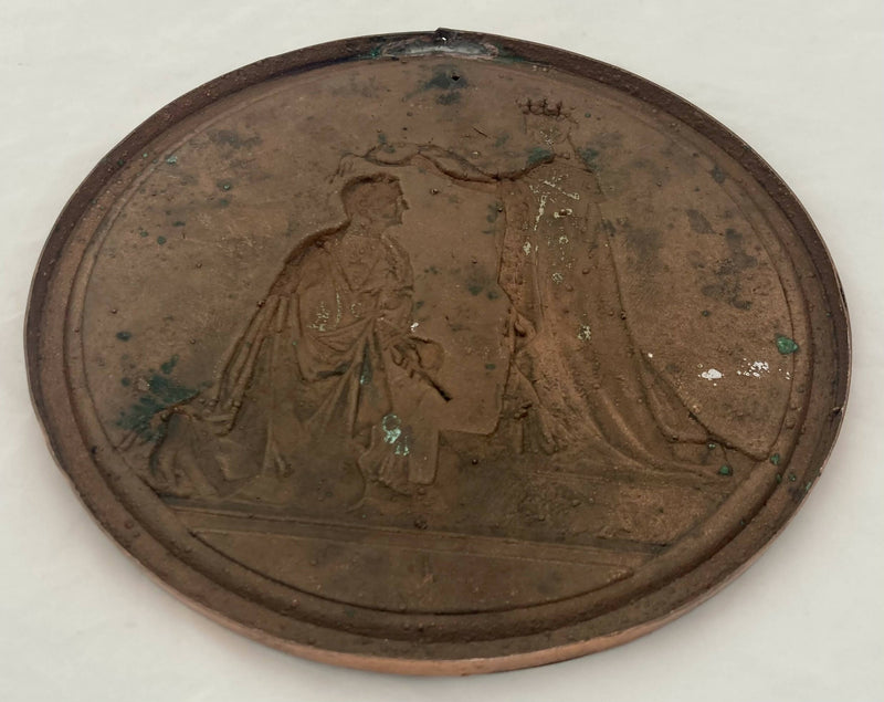 "The Army Of the Peninsula" Duke of Wellington Copper Relief Plaque.