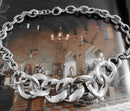 New Sterling Silver Statement Link Necklace - Size 20"