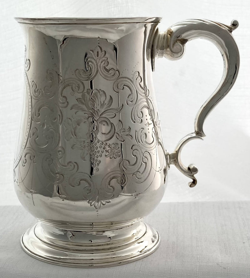 Georgian, George III, Silver Tankard. London 1773 John Dare. 9.2 troy ounces.