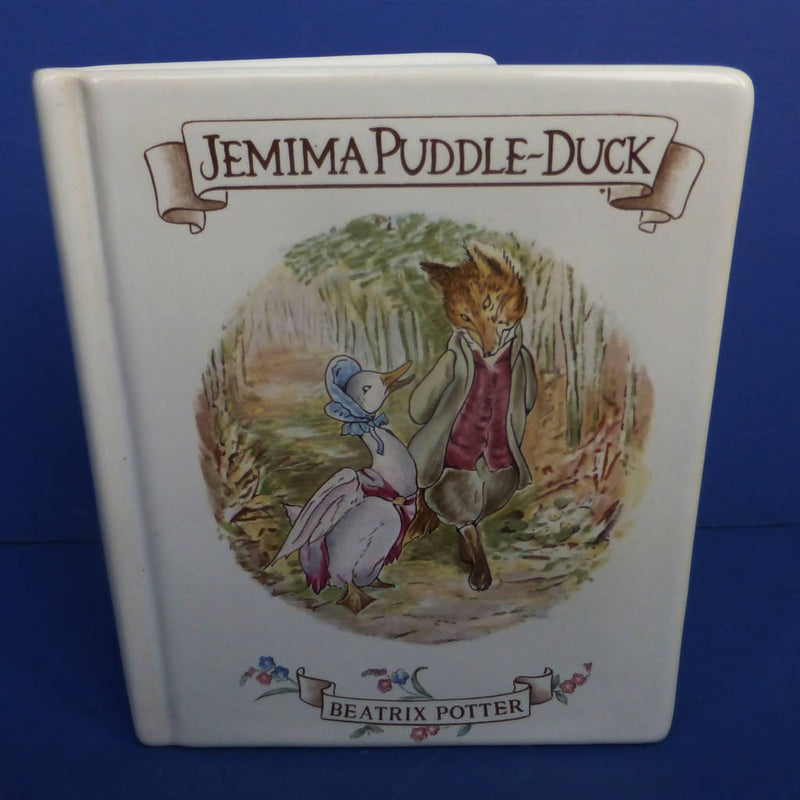 Royal Albert Beatrix Potter Jemima and Foxy Savings Money Box Book