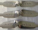 Georgian, George III, set of six silver teaspoons. Newcastle 1795 or 1819, Thomas Watson. 2.44 troy ounces.