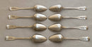 Georgian, George III, Set of Eight Silver Dessert Spoons. London 1811 Richard Crossley. 10 troy ounces.