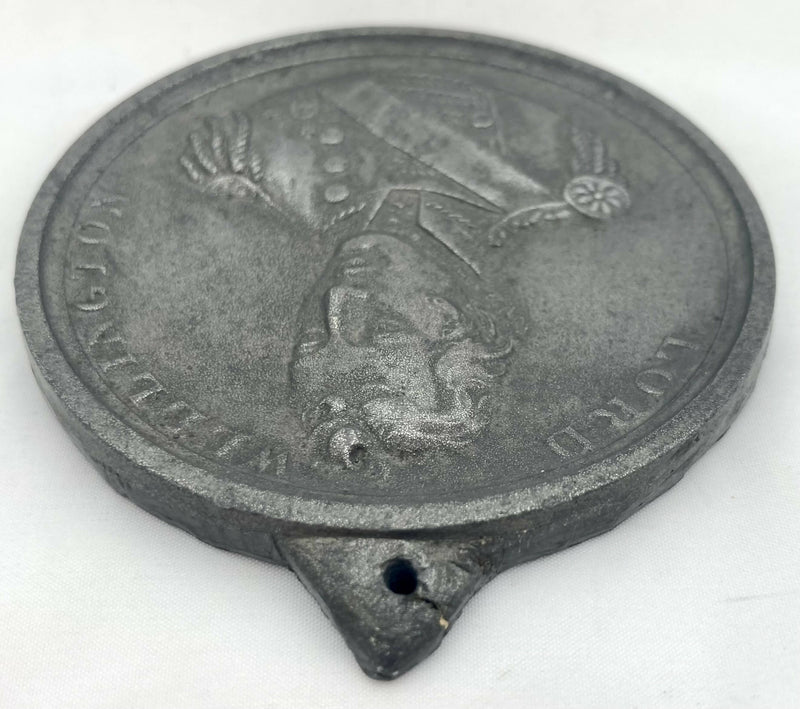 Lord Wellington, a Uniface Cast Lead Medal, circa 1813.