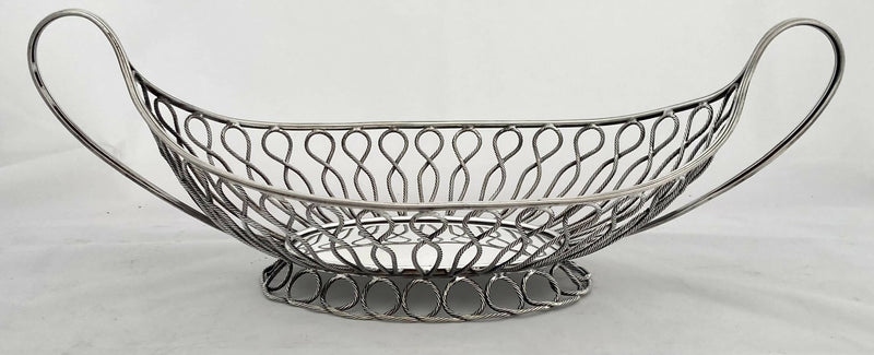Georgian, George III, Old Sheffield Plate Rope Twist Cake Basket, circa 1770.