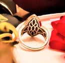 New 1ct Sterling Silver Red and White Diamond Ring