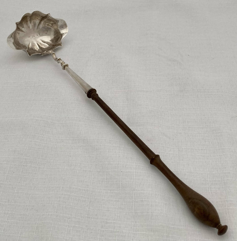 Georgian, George II, Silver Double Lipped Toddy Ladle. London 1744 Philip Goddard.
