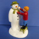 Coalport Snowman Figurine - Adding A Smile (Boxed)