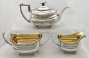 Georgian, George III, Silver Tea Set. London 1816 Rebecca Emes & Edward Barnard I. 37 troy ounces.