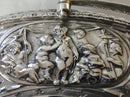 Victorian silver plated swing handled tazza. Elkington & Co. 1874