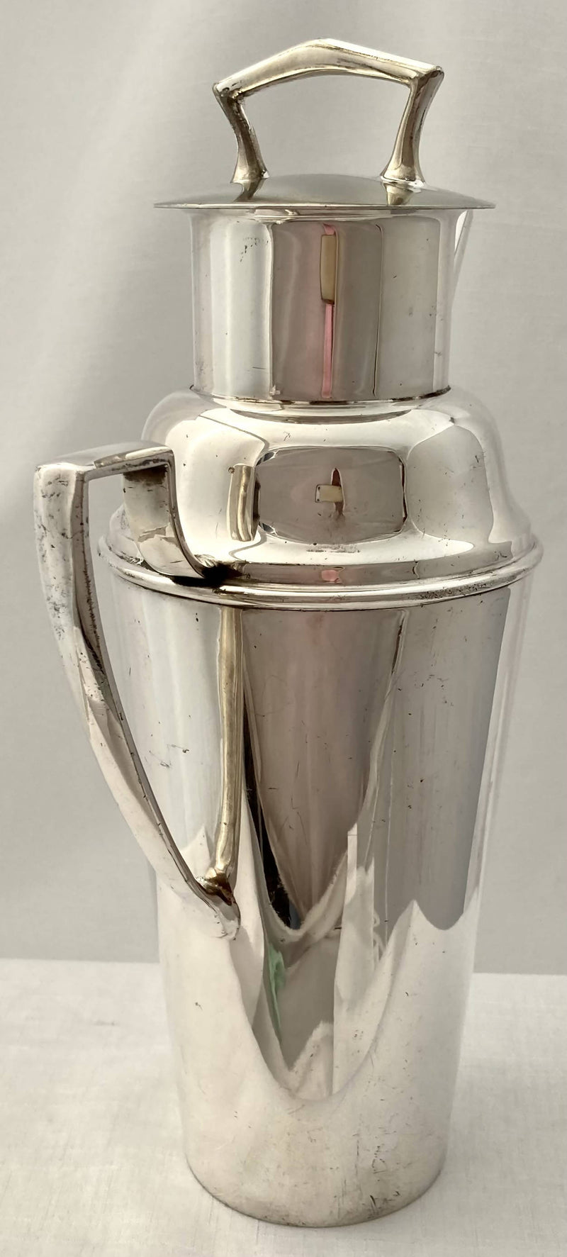 Asprey Silver Plated Milk Churn Cocktail Shaker, circa 1935.