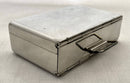 Champion & Wilton Silver Plated Sandwich Box in Leather Saddle Pouch. J. Yates & Sons, Birmingham.