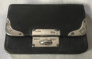 Victorian silver mounted black leather purse. London 1899 Thomas De La Rue & Co.