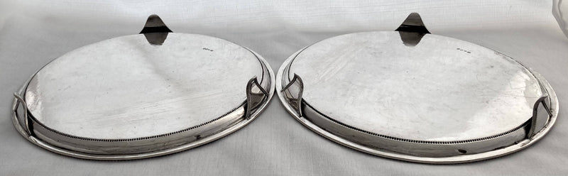 Georgian, George III, Pair of Silver Salvers. Arms of Fowke & Gist. Sheffield 1789 George Ashforth & Co. 33 troy ounces.