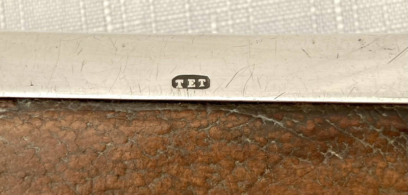 Victorian Silver Mounted Leather Wallet for The 18th Hussars. London 1879 Thomas Edward Tinworth.