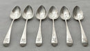 Georgian, George III, Set of Six Silver Teaspoons. London 1805 George Wintle. 2.8 troy ounces.