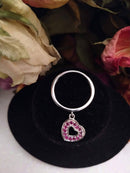 New Ruby Heart Ring Size O