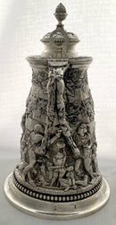 Victorian Teniers Style Silver Plated Wine Jug. John Grinsell & Sons, Birmingham circa 1870 - 1890.