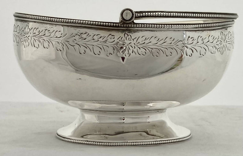 Victorian Silver Sugar Basket. Sheffield 1880 Martin Hall & Co. 3.7 troy ounces.