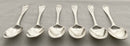 Georgian, George II, Set of Six Silver Hanoverian Pattern Tablespoons. London 1742 Ebenezer Coker. 12 troy ounces.